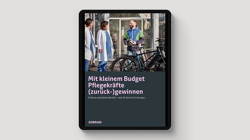 Vorschaubild JobRad-Whitepaper zu Fachkräftegewinnung für Pflegebetriebe